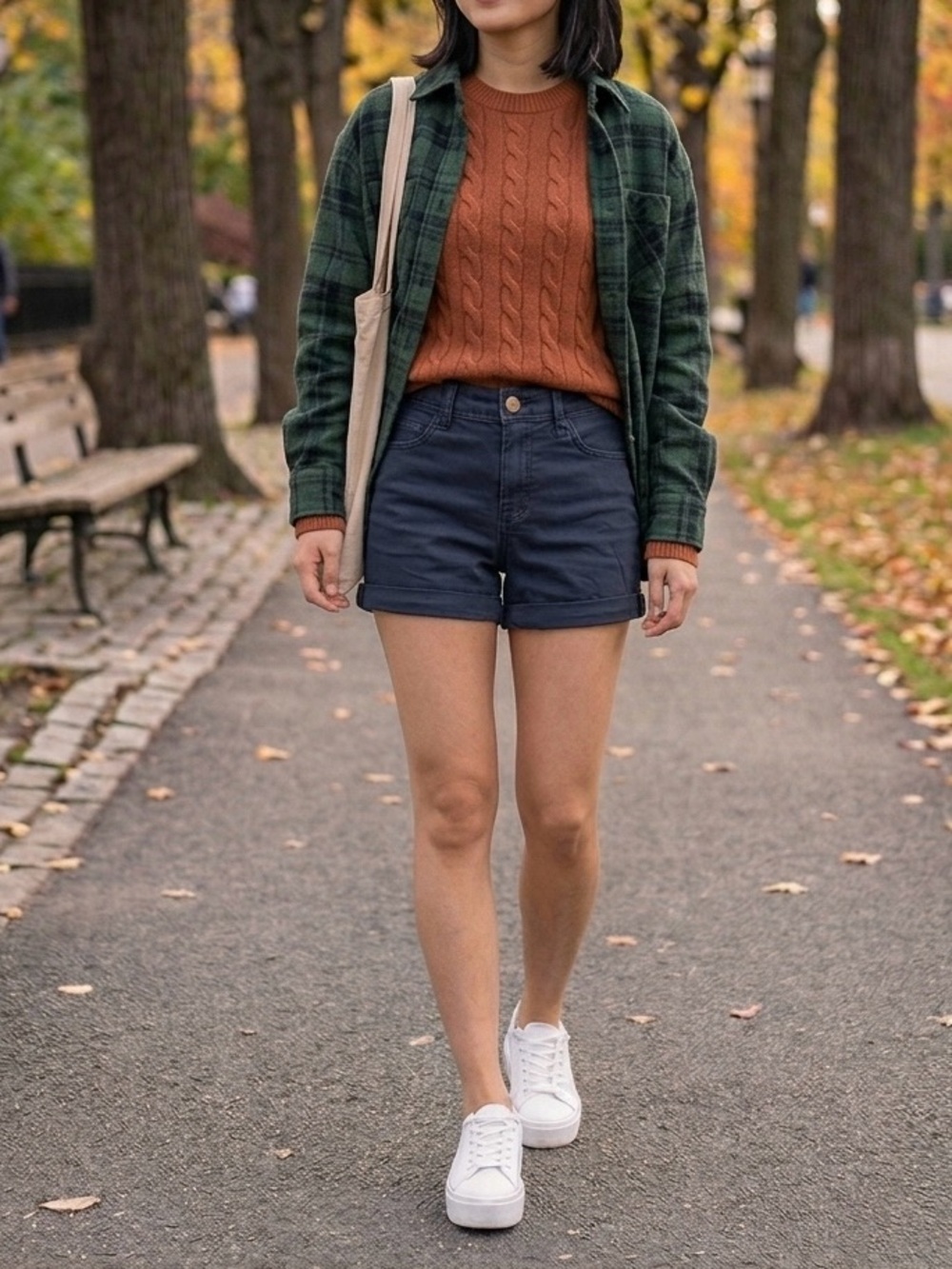 American Eagle Outfitters Dark Navy Roll-Cuff Jean Shorts